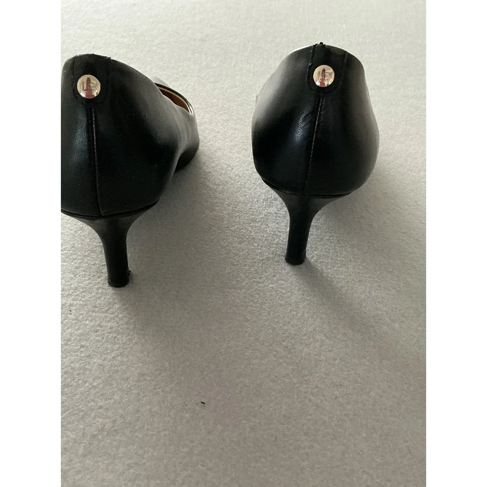Liz Claiborne Pumps 10M Black Flex Form Pointed Toe Kitten Heels